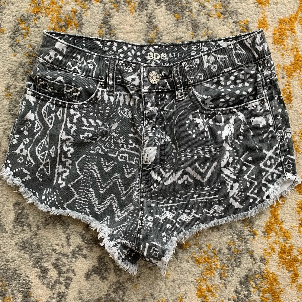BDG Pattern High Rise Shorts